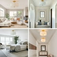 thumbnail image 5 of BESTOMINE Semi Flush Mount Ceiling Light,12.5 inch Drum Ceiling Light Fixture,Gold Light Fixtures Ceiling Mount,Cream White with Pleated Fabric Shade,Modern Ceiling Light for Bedroom,Hallway, 5 of 6