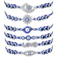 thumbnail image 2 of K-KED 2 Pcs Blue Eyes Fisheye Churinga Hand String Bracelets Alloy Adjustable-5-2 PCS, 2 of 9