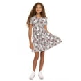 thumbnail image 2 of Hello Kitty Girls' Allover Print Dress with Short Sleeves, Sizes 4-12, 2 of 8