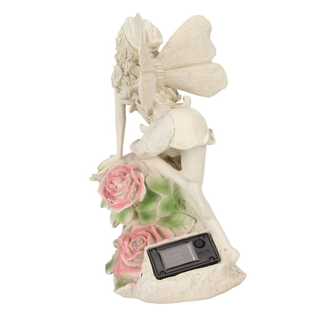 Lámpara solar Angel de resina resistente al agua, colores vibrantes, resistente a los detalles, luz solar para jardín, patio, exterior.