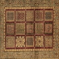 thumbnail image 1 of Ahgly Company Indoor Square Abstract Brown Modern Area Rugs, 5' Square, 1 of 4