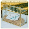 thumbnail image 6 of NCYP Small Brass Glass Wedding Card Box with Slot and Lock - 12.6" x 5.9" x 9", 6 of 10