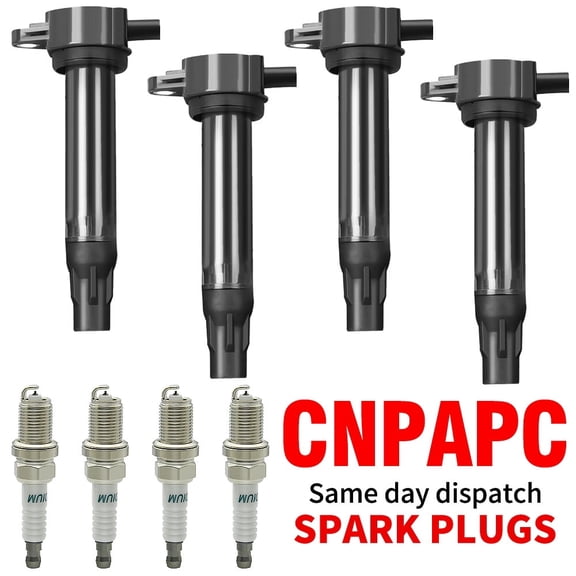 4X Ignition Coil & Iridium Spark Plugs for 2007-17 Jeep Compass Patriot/11-14 Chrysler 200,07-10 Sebring/Dodge 08-14 Avenger,07-12 Caliber,09-19 Journey Replaces# 4606824AB