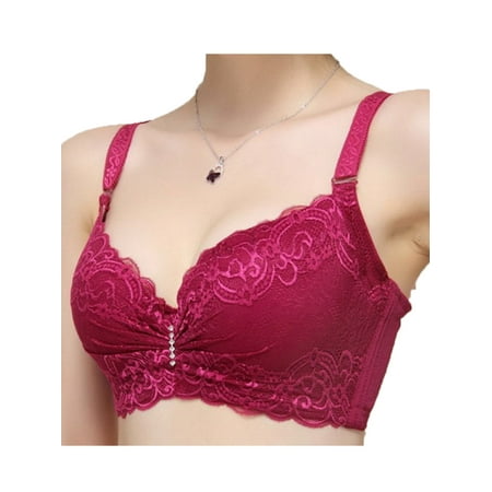 

Luiryare Women Sport Padded Bra Wire-Free Bralette Floral Lace Sling Brassiere Lingerie