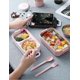 thumbnail image 1 of 1 fiambrera rosa, fiambrera Bento para estudiante, trabajador de oficina, almuerzo de calentamiento por microondas de doble capa, 1 of 2
