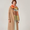 thumbnail image 4 of Bufanda larga a cuadros para mujer, bufanda gruesa de gran tamaño, cálida, para invierno y otoño, bufandas grandes a cuadros, chal, bufanda de cachemira, bufanda de invierno a cuadros, 4 of 5
