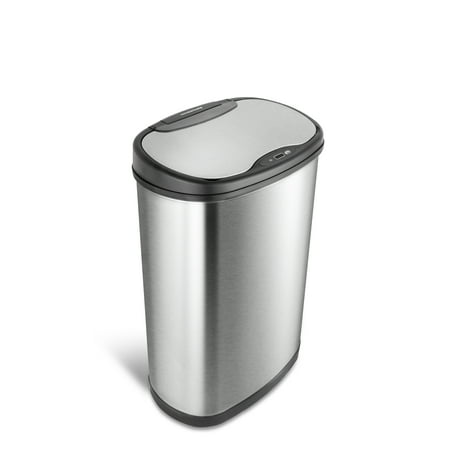 Nine Stars 13.2 gal / 50L Motion Sensor Kitchen Garbage Can  Stainless Steel