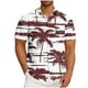 thumbnail image 5 of Mens Casual Manga Corta Botón Abajo Camisas Impresas Bolsillo Botón Turndown Cuello Top Blusa Camisa, 5 of 5