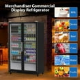 thumbnail image 4 of Adoolla 39 Cu.Ft. Double Glass Door Commercial Upright Merchandiser Display Refrigerator with Adjustable Shelves & LED Lighting, 4 of 8