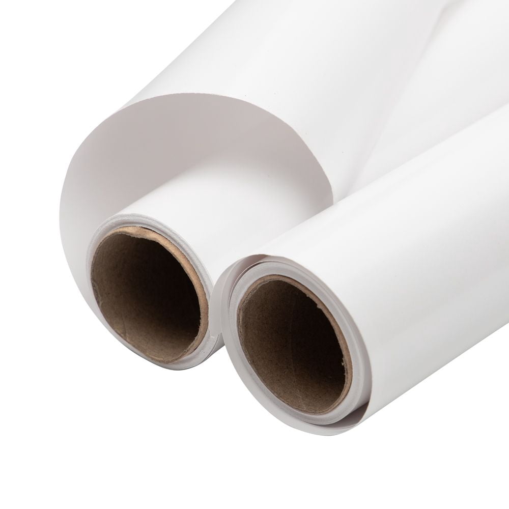 JAM Paper Glossy Wrapping Paper, 52.6 sq ft Total (17 in x 18 ft Each), Glossy White, 2 Rolls/Pack