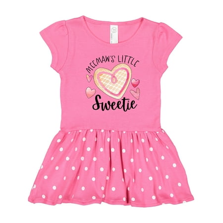 

Inktastic Meemaw s Little Sweetie with Heart Cookie Gift Toddler Girl Dress