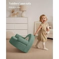 thumbnail image 6 of Toddler Chair Comfy, Foam Kids Chair with Soft Teddy Plush, Toddler Reading Chair with Cute Rainbow Designs- Sage Green, 6 of 18