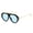 Black Blue, variant on Oversized Aviator Sunglasses UV400 Protection Unisex Plastic Metal Frame Shades