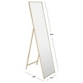thumbnail image 4 of SAFAVIEH Wellen 28 in. x 69 in. Solid Frame Mirror, Gold, 4 of 7