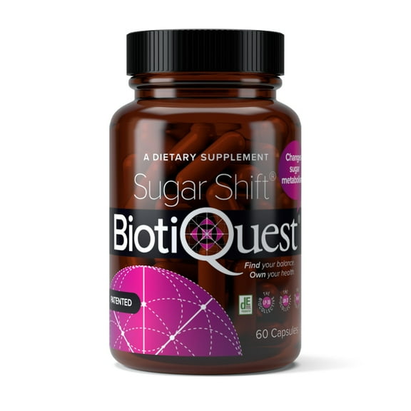 BiotiQuest® Sugar Shift® Probiotic Digestive Health Supplement for Women and Men, 60 Ct