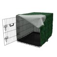 thumbnail image 3 of Abstract Dog Crate Cover, Creative Green Toned Monochrome Dotted Leaves, Easy to Use Pet Kennel Cover Small Dogs Puppies Kittens, 7 Sizes, Dark Green Emerald, by Ambesonne, 3 of 6