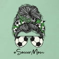 thumbnail image 2 of Messy Bun Soccer Life | Mom Life Game Day Vibes Sports Lover | Mother's Day Sports Womens Slim Fit Junior Tee, Mint, M, 2 of 5