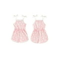 thumbnail image 2 of Suealasg Kids Girl Cami Jumpsuit 6M 1T 2T 3T 4T 5T Sleeveless Square Neck Floral Print Romper Shorts Toddler Girls Summer Playsuit Clothes, 2 of 8
