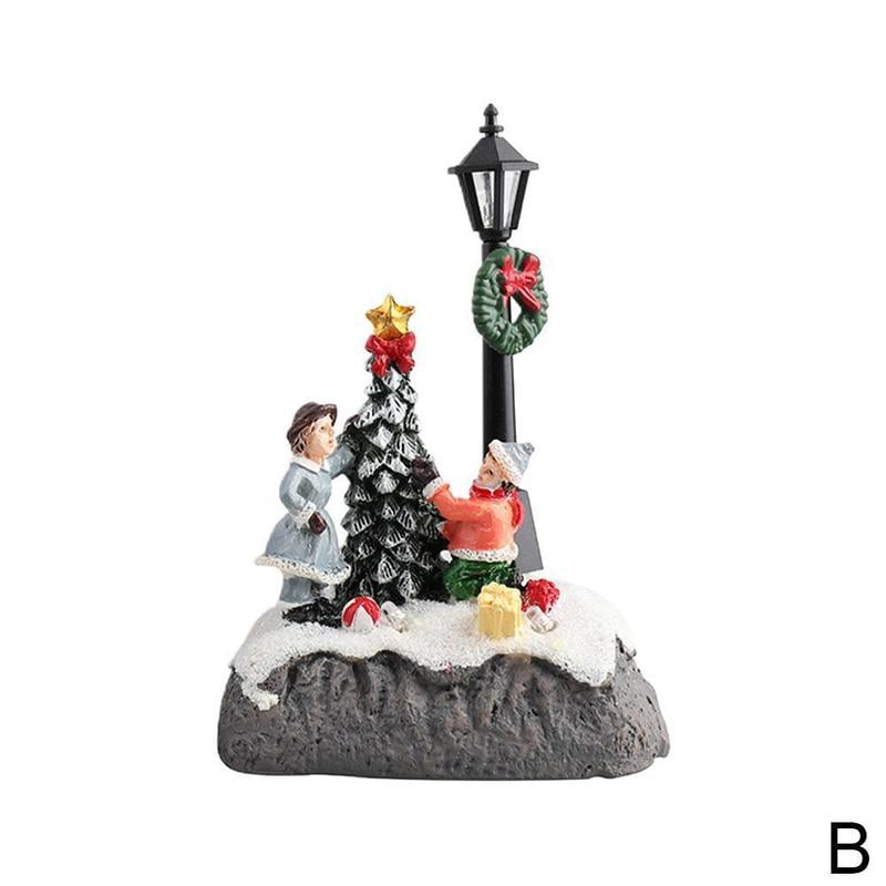 Christmas Led Lights Miniature Small Christmas Tree Gift Figurines ...
