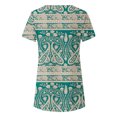 thumbnail image 5 of Drses Hauts pour Femmes Chic Décontracté Col Rond Boutonné Imprimé Manches Courtes Blouse Hauts d'Été pour Femmes, 5 of 5