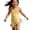 Yellow, variant on LRen Bathing Suits for Girls One Piece Toddler Girls Swimsuits 4t Upf 50+ Sun Protection Quick Dry Beach Pool Swimwear Tropical Girls High Waist Sporty Swimsuit