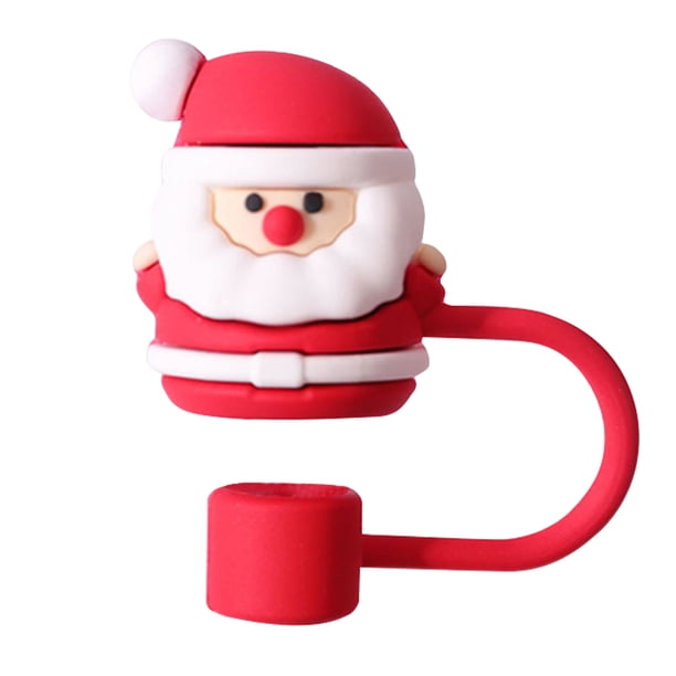 Tapas Paja Navideñas PVC 10 Mm para 30/40 Oz (Papá Noel)