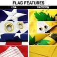 thumbnail image 3 of G128 Combo Pack: 25 Ft Telescoping Aluminum Flagpole (Black) & American and Gadsden Flags 3x5 Ft, Both StormFlyer Series Embroidered 220GSM Spun Polyester | Pole with Flags Included, 3 of 9