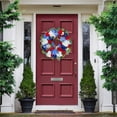 thumbnail image 4 of Licupiee Patriotic Wreath, 2022 New Upgrade July 4th Front Door Wreath, Artificial Plant American Flag Wreath, Red Blue White Memorial Day Wreath, Spring Summer Front Door Farmhouse Wreath, 4 of 6