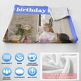 thumbnail image 5 of Personalised Blanket Custom with Picture Text Throw Blanket, Customized Photo Gift Birthday, Holiday, for Dad, Mom, Kids, Pet, Friends or Couples (1 Photo), 5 of 5