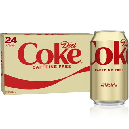 Diet Coke Caffeine Free Soda Pop, 12 fl oz, 24 Pack Cans