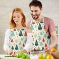 thumbnail image 3 of Beige Christmas Tree Apron-Garden Aprons for Women with Pockets-Cotton Linen Waterproof Kitchen Cooking Gardening Aprons Adjustable for Kitchen,Cooking,BBQ and Salon 32"x27", 3 of 7