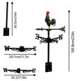 thumbnail image 2 of Weather Vane under $5! CQCYD Roof Weather Vane Decoration, Metal Rooster Wind Direction Indicator, Garden Yard Ornament for Outdoor Decor, 2 of 2