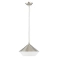 thumbnail image 3 of Livex Lighting  Stockholm 1-Light Brushed Nickel Mini Pendant - 13"Dia. x 17"-47"Adj. H, 3 of 9