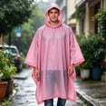 thumbnail image 7 of Sentmoon Packable Rain Jacket Mens Lightweight Rain Suits for Women Waterproof Outdoor Hooded Windbreaker Ponchos Family Pack, 7 of 7