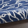 thumbnail image 4 of 10' Navy Blue Floral Power Loom Runner Rug, 4 of 8