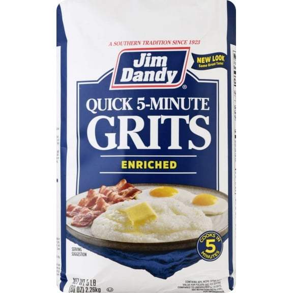 Hometown Foods Jim Dandy Quick Grits Enriched Instant Shelf-Stable, 5 lb Bag