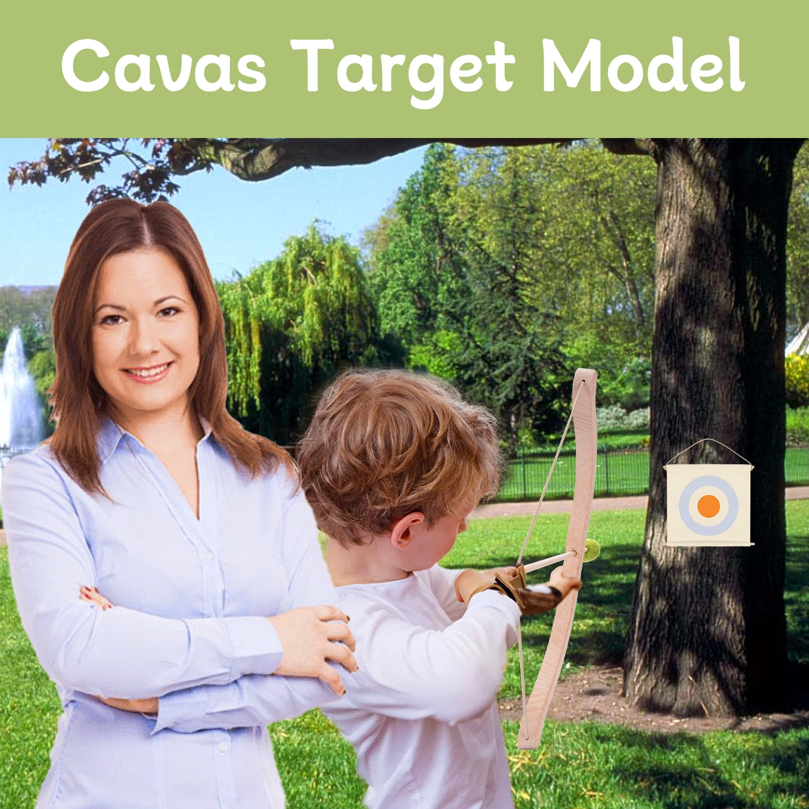 JBeeCtrl Kids Bow and Arrow Set, Wooden Archery Toy for Boys & Girls Aged 3-7, Bow and Arrow for Kids, Includes 5 Arrows, 5 Targets, Cotton Quiver, Indoor & Outdoor Play