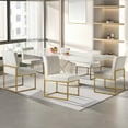 thumbnail image 6 of Kithkasa Velvet Dining Chairs for Dining Room,Upholstered Seat,Gold Base,Set of 2,Beige, 6 of 6