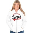 thumbnail image 3 of Out Of Your League Funny Dating Zip Up Hoodie Men's Women's Brisco Brands L, 3 of 6