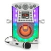 The Singing Machine Bluetooth CD+G Karaoke System with LED Lights & Microphone, White, SML633