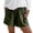 Green, variant on Cotton Linen Shorts for Women Summer Casual Elastic High Waist Wide Leg Loose Fit Lightweight Beach Shorts with Pockets