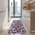 thumbnail image 4 of Pink and Blue Of Leopard Print Kitchen Rug Mat,Kitchen Runner Rugs Non Skid Washable,Decorative Kitchen Floor Mats for Kitchen,Sink,Laundry,17"x47.2", 4 of 7