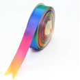 thumbnail image 1 of 25 yardas 20 mm de ancho Satén Cinta de arcoíris para envolver regalos de Navidad, cinta multicolor para cajas de regalo de bricolaje, decoraciones para fiestas de bodas, 1 of 4