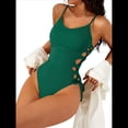 thumbnail image 3 of Traje de Baño de una Pieza para Mujer Traje de Baño de una Pieza con Abertura Alta para Mujer Traje de Baño de una Pieza Verde XL, 3 of 7