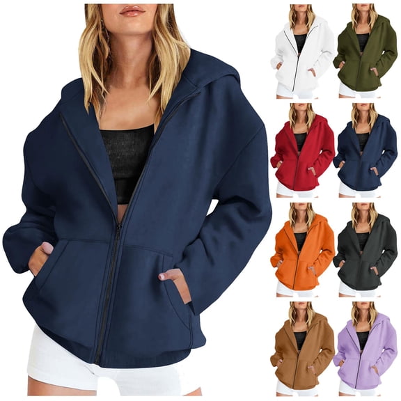 Women's Oversized Fleece Hoodies Sweatshirts Pullovers Long Sleeve V-Neck Zipper Front with Pocket Casual Loungewear Streetwear Fall Winter Outfits | CSEONE,Army Green XL