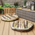 thumbnail image 5 of Sunnydaze Set of 2 Polyester Tufted Large Round Floor Cushions - Chocolate Stripes, 5 of 7