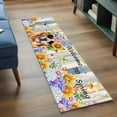 thumbnail image 3 of Spring Dog 2'x6' Runner Rugs for Hallway Kitchen Bedside Non Slip Washable, Retro Watercolor Botanical Floral Sunflower Entryway Rug Runners with Rubber Backing, Long Carpet Runner for Laundry Room, 3 of 8