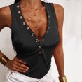 thumbnail image 4 of Fengqque Women's V-Neck Stitching Solid Sleeveless Slim-Fitting Fashion Casual Vest, 4 of 5