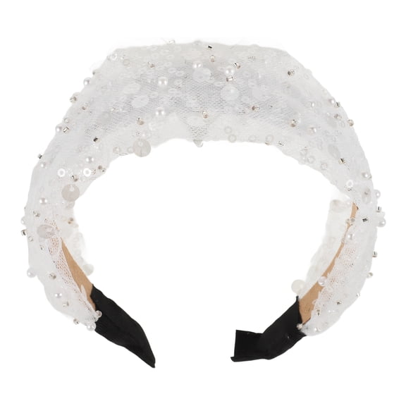 OUNONA Comfortable Fit White Headband Wide Band 1Pack