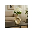 thumbnail image 3 of Elegant Ceramic Vase with Hollow Center for Living Room Decor - Contemporary Flower Vase for Home Decor and Room Display - Sculptural Accent for Bedroom, House, Office and Table - 13", Gold, 3 of 17
